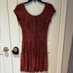 Aqua Red Fit and Flare Mini Dress for Weddings
